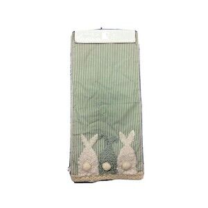 Rachel Ashwell Bunny Striped Kitchen Dining Table Runner Cotton Polyester Easter